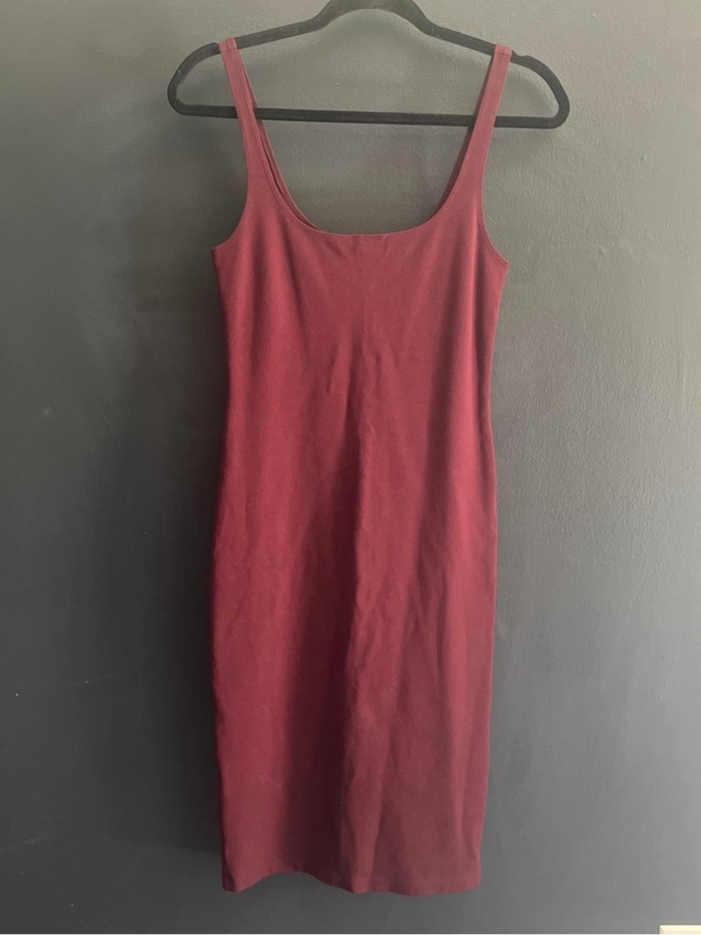 Forever 21 Burgundy Midi Bodycon Dress